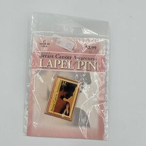 Vintage USPS Breast Cancer Awareness 32 Cent Postage Stamp Lapel Pin Sealed 1996
